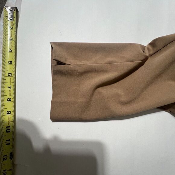 Banana Republic Pants Women's 10 Brown Stretch Slash Pockets Tapered Leg Pull-On - Picture 8 of 13
